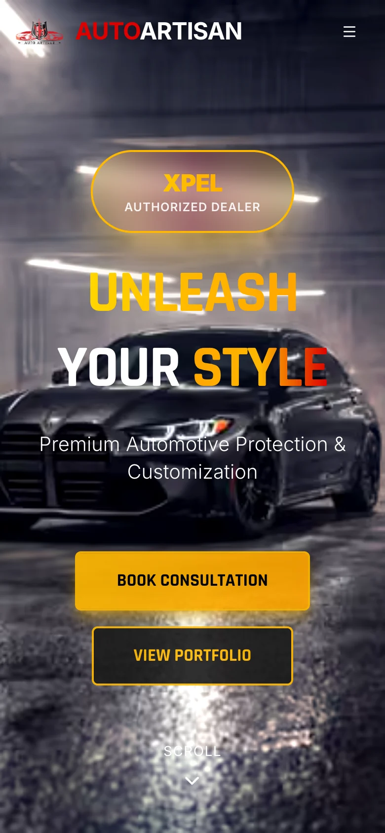 AutoArtisan mobile website